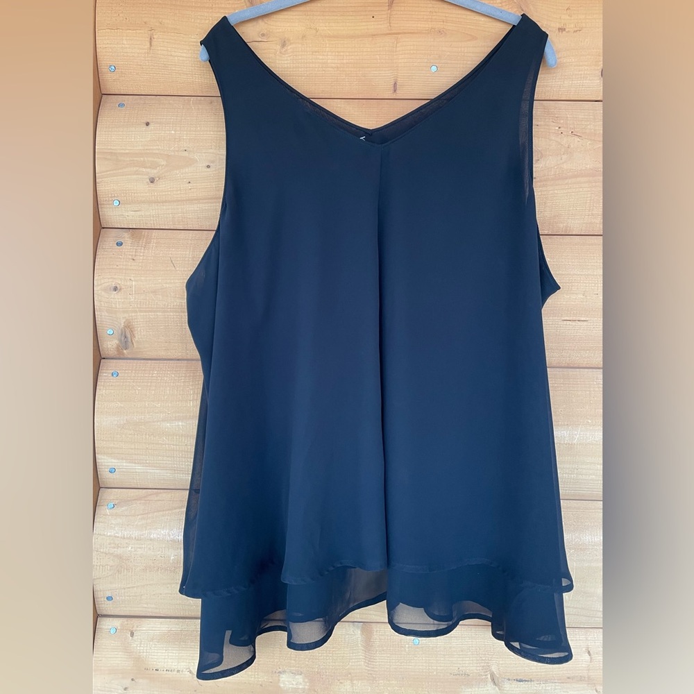 Lane Bryant Layered Swing Sleeveless Tank Style Blouse Plus Size 24 EUC - Picture 5 of 7